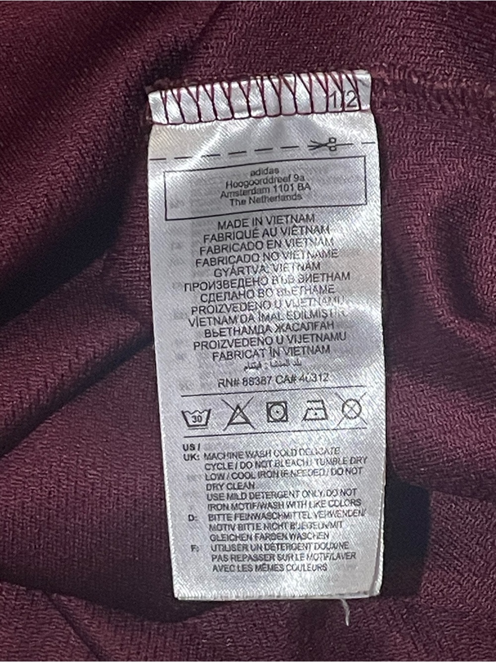 Adidas Men's Golf Polo Shirt Size XXL Maroon ClimaCool Performance - Picture 5 of 12